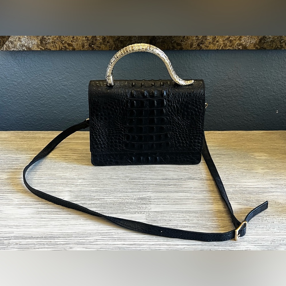 House of Harlow 1960 Nicole Richie 100% Italian Leather Croc Embossed Bag